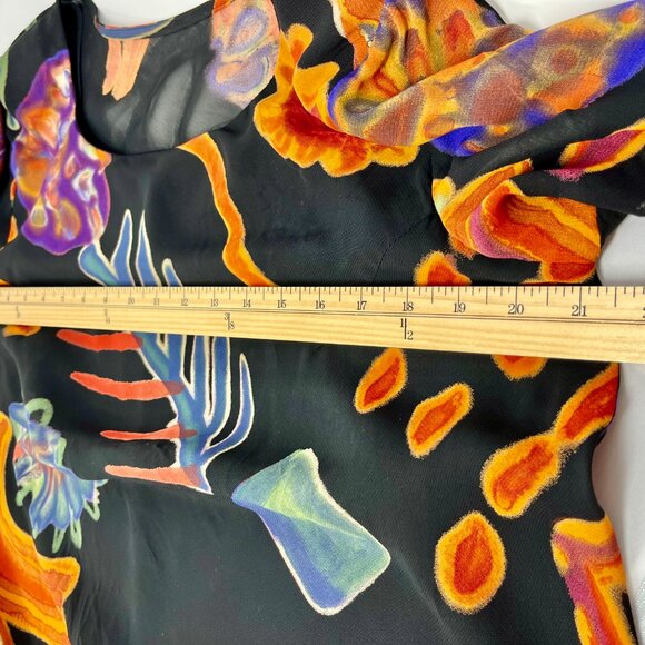 Carole Little Black Abstract Maxi Dress - Picture 6 of 9